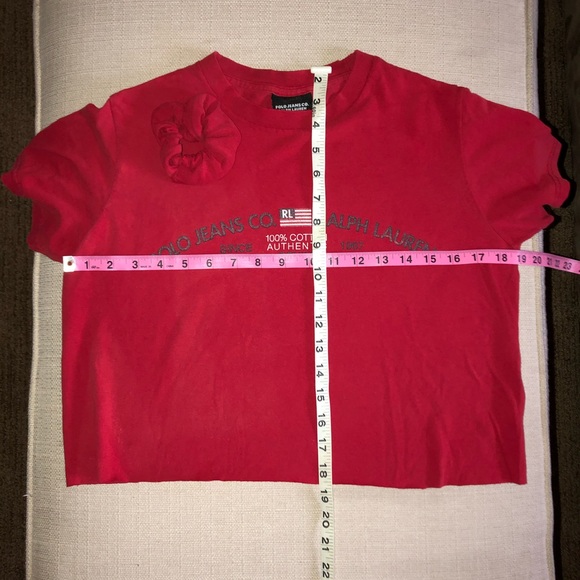 VTG Polo Jeans Crop Top/Scrunchie Set - Picture 4 of 4